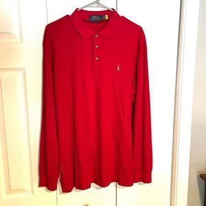 Men's Red, Long Sleeve Polo by Ralph Lauren